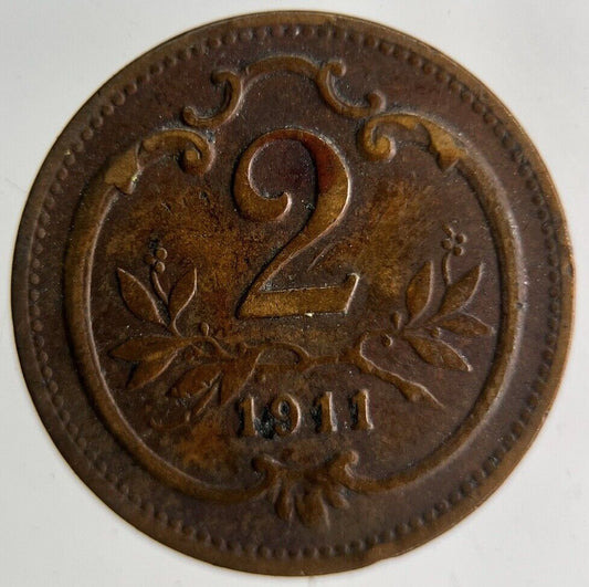 1911 Germany 2 Pfennig Coin | Fine Collectable Grade