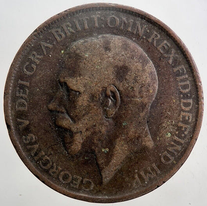1911 George V One Penny Coin | Fair Grade | a5960