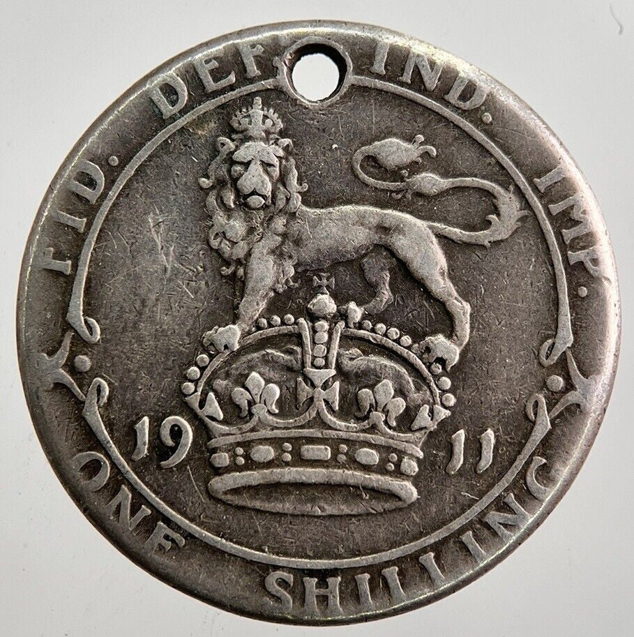 1911 George V Shilling Silver Coin | Collectable Grade | a7923