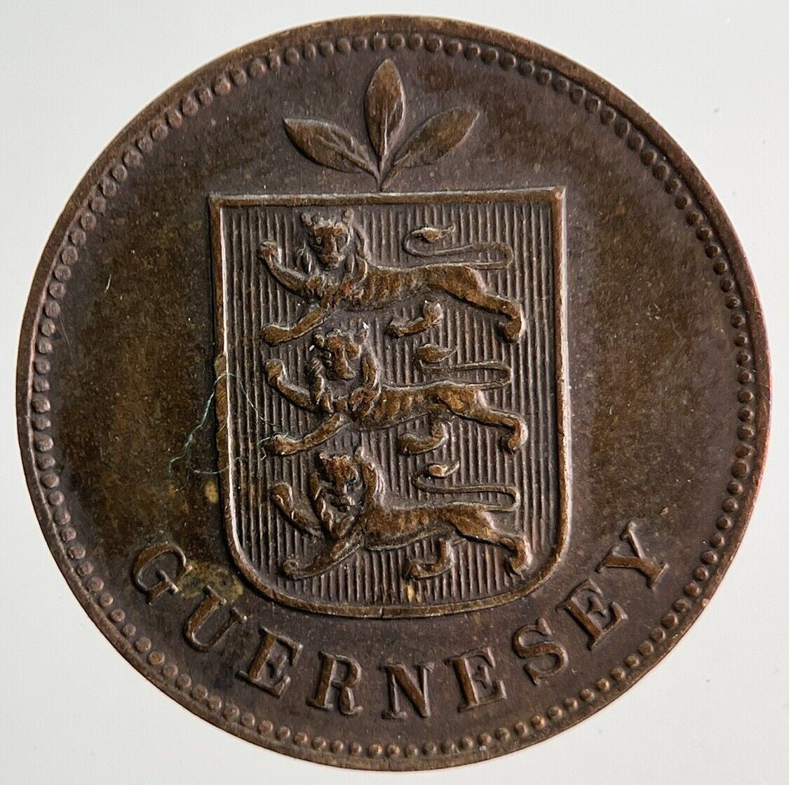 1911 Guernsey 1 One Double Coin | Very High Grade