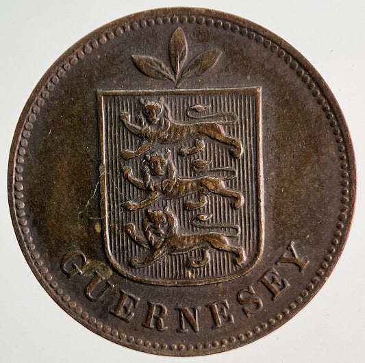 1911 Guernsey 1 One Double Coin | Very High Grade