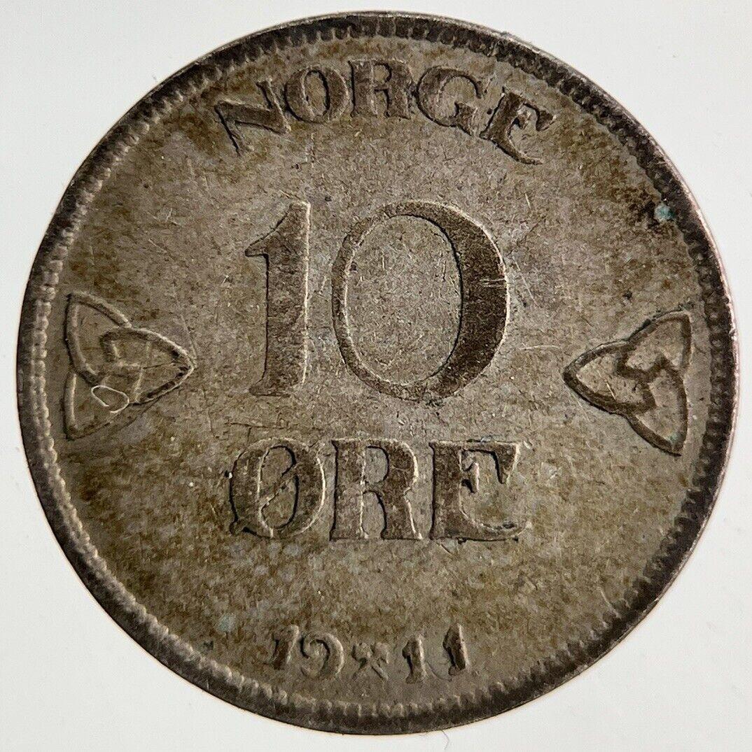 1911 Norway 10 Ore Silver Coin | Collectable Grade