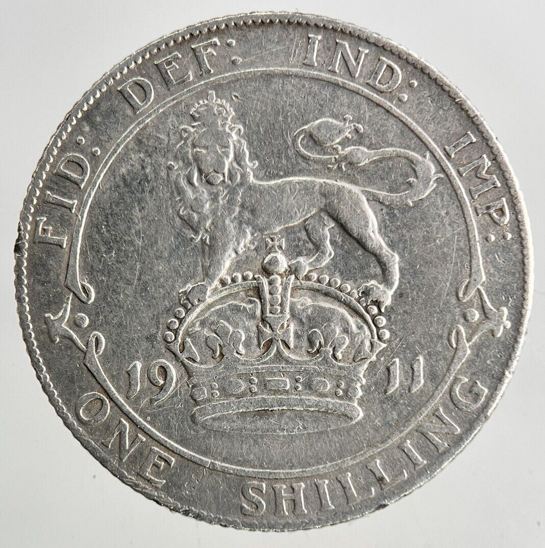 1911 George V Shilling Silver Coin | Fine Collectable Grade