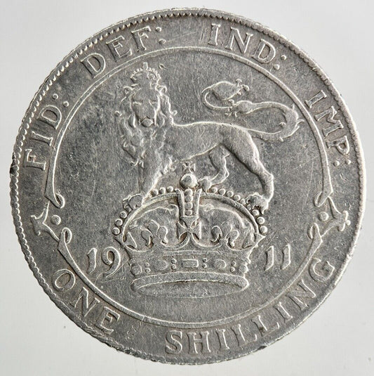 1911 George V Shilling Silver Coin | Fine Collectable Grade
