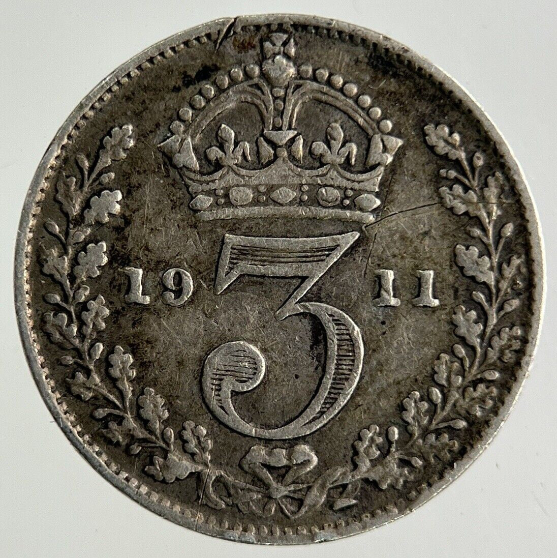 1911 George V Threepence Silver Coin | Fine Collectable Grade