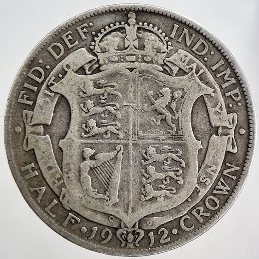 1912 George V Half-Crown Silver Coin | Fine Collectable Grade | a6155