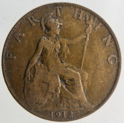 1912 George V Farthing Coin | Fine Collectable Grade