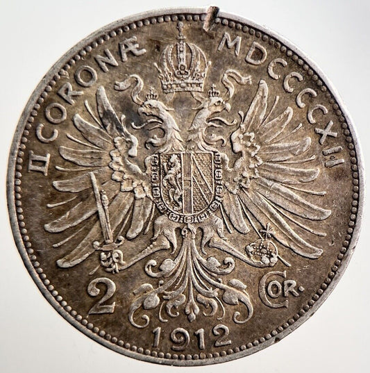 1912 Austria Two 2 Korona Silver Coin | Very High Grade | a3539