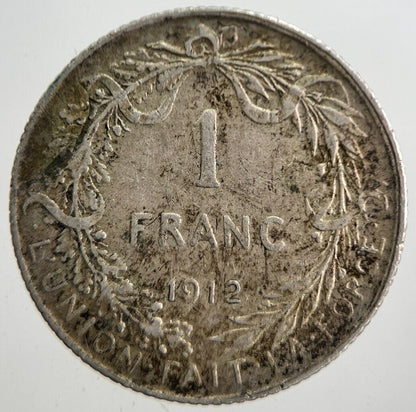 1912 Belgium 1 One Franc Silver Coin | Collectable Grade | a7619