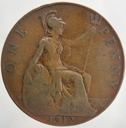 1912 George V One Penny Coin | Collectable Grade