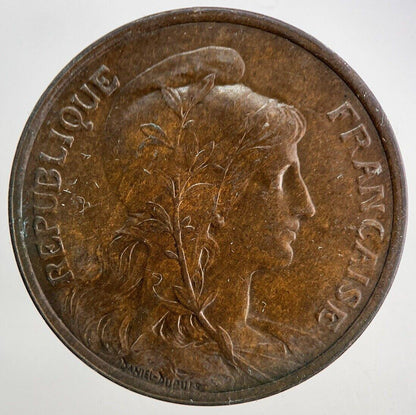 1912 France 5 Cinq Centimes Coin | Fine Collectable Grade