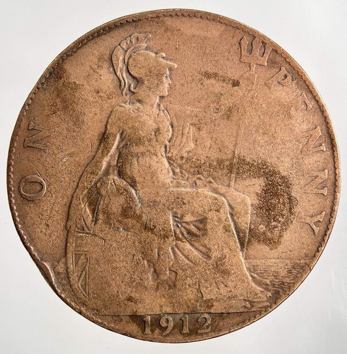 1912 George V One Penny Coin | Collectable Grade