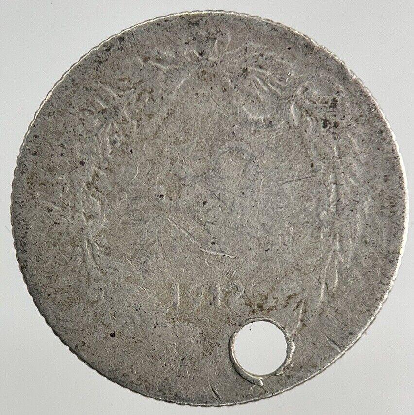 1912 Belgium 50 Centimes Silver Coin | Fair Grade