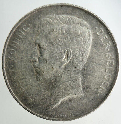 1913 Belgium 1 Franc Silver Coin | Fine Collectable Grade