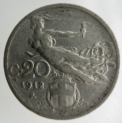 1912 Italy 20 Centesimi Coin | Fine Collectable Grade