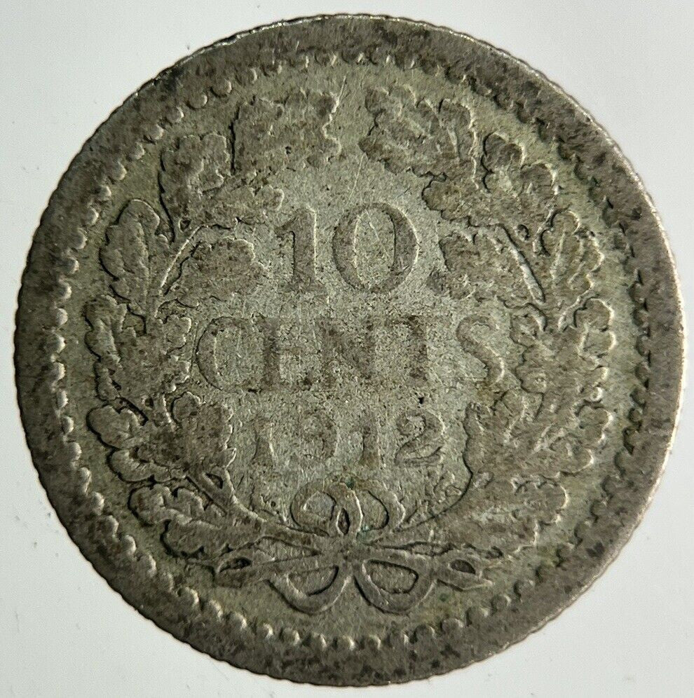 1912 Netherlands 10 Cents Silver Coin | Collectable Grade