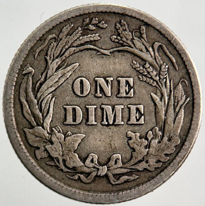 1912 US USA Barber One 1 Dime Silver Coin | Fine Collectable Grade | a1079