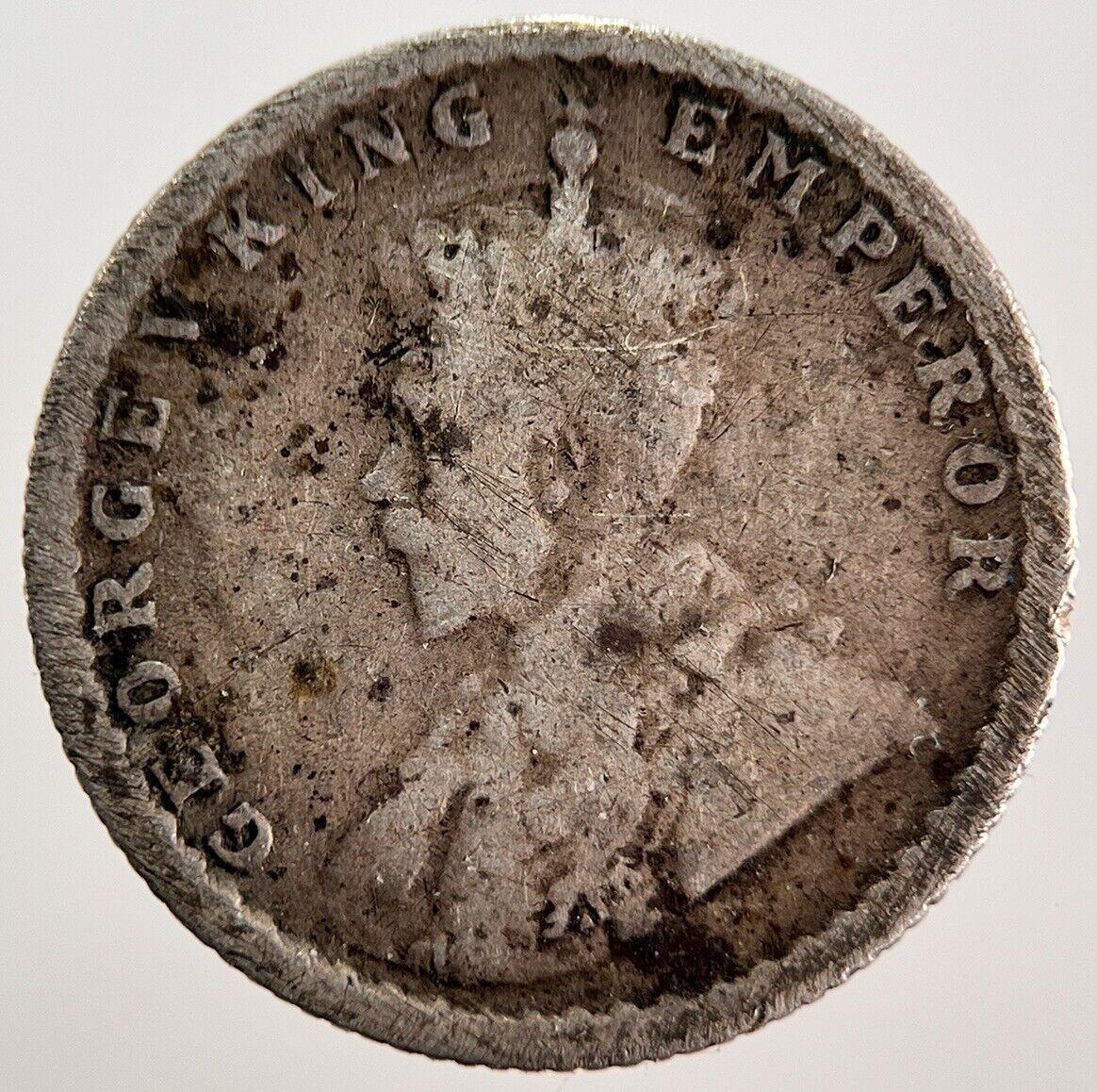 1912 India 1/4 Quarter Rupee Silver Coin | Collectable Grade | a567