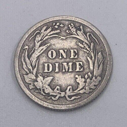 1912 US USA Barber One 1 Dime | American Silver Coin | Collectable Grade | a213