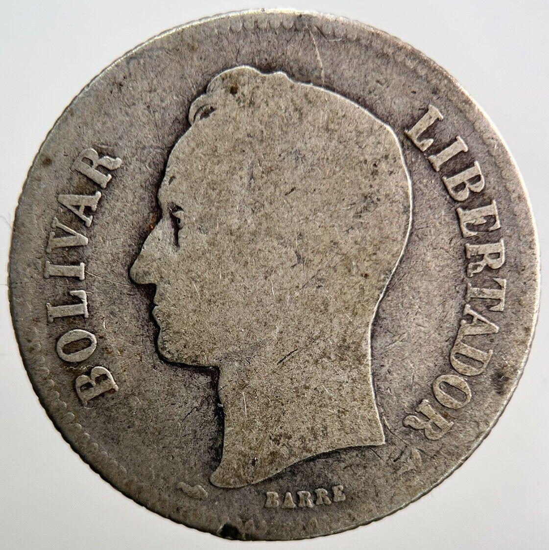 1912 Venezuela 2 Bolivar Silver Coin | Collectable Grade | a3721