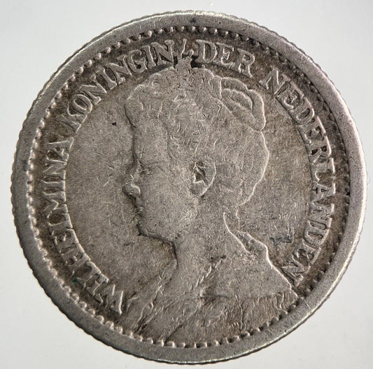 1912 Netherlands 1/2 Half Gulden Silver Coin | Fine Collectable Grade