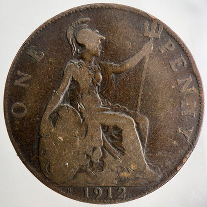 1912-H George V One Penny Coin | Collectable Grade