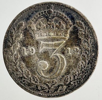 1912 George V Threepence Silver Coin | Very High Grade