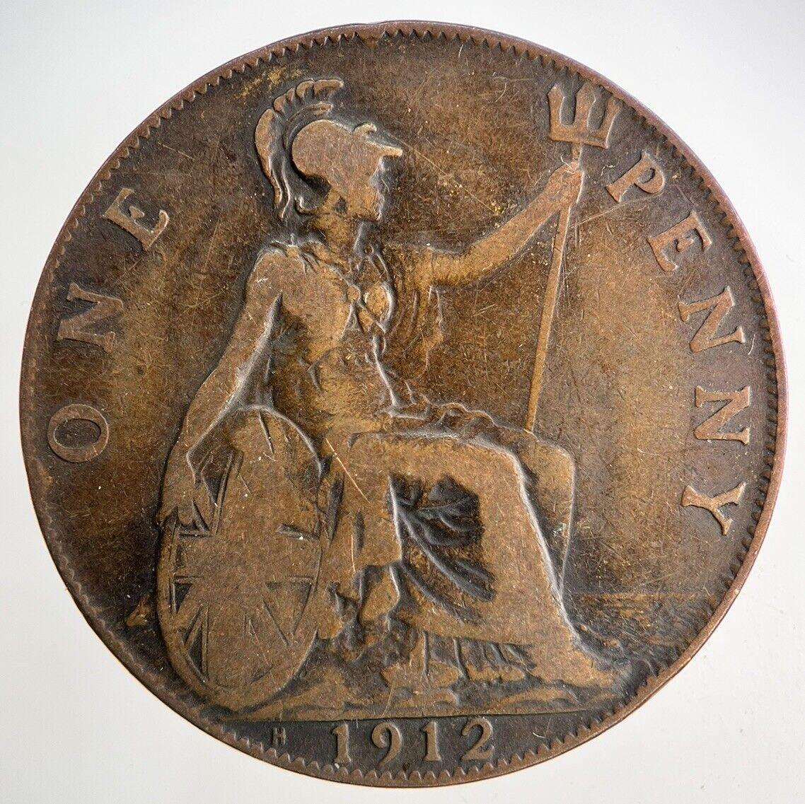 1912-H George V One Penny Coin | Collectable Grade