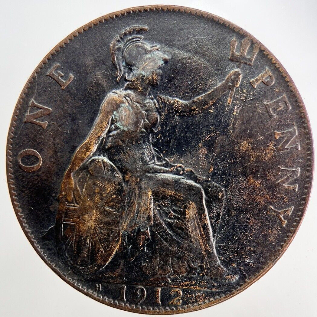 1912-H George V One Penny Coin | Fine Collectable Grade