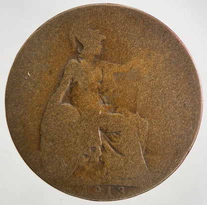 1913 George V Half-Penny Coin | Collectable Grade