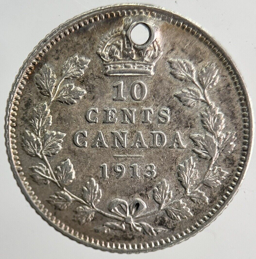 1913 Canada 10 Cents Silver Coin | Very High Grade | a6280