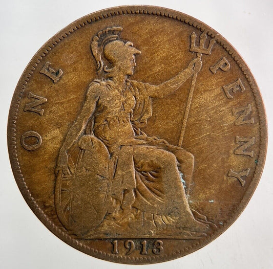 1913 George V One Penny Coin | Collectable Grade