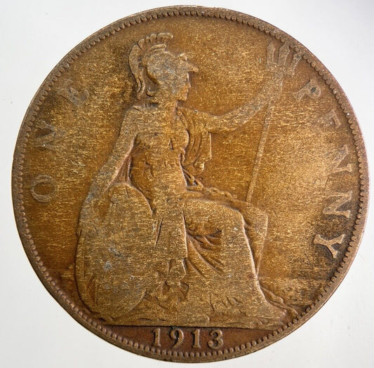 1913 George V One Penny Coin | Collectable Grade
