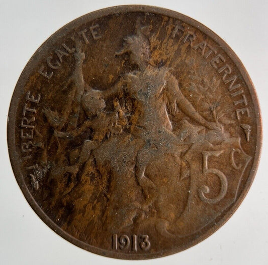1913 France 5 Centimes Coin | Collectable Grade