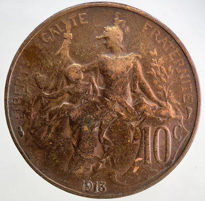 1913 France 10 Centimes Coin | Collectable Grade