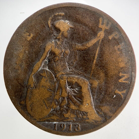 1913 George V One Penny Coin | Collectable Grade