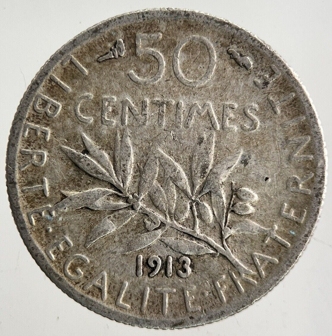 1913 France 50 Centimes Silver Coin | Collectable Grade