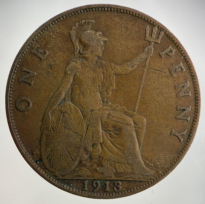 1913 George V One Penny Coin | Collectable Grade