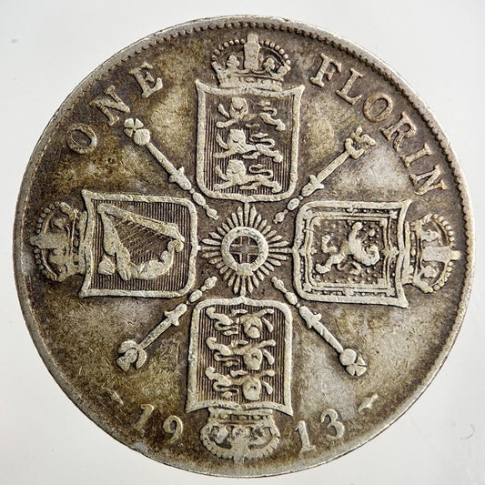 1913 George V Florin Silver Coin | Fine Collectable Grade