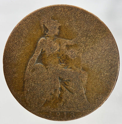 1913 George V Half-Penny Coin | Fair Grade