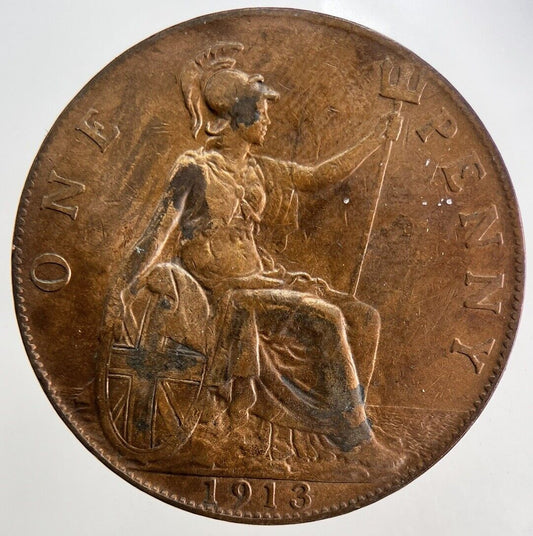 1913 George V One Penny Coin | Fine Collectable Grade