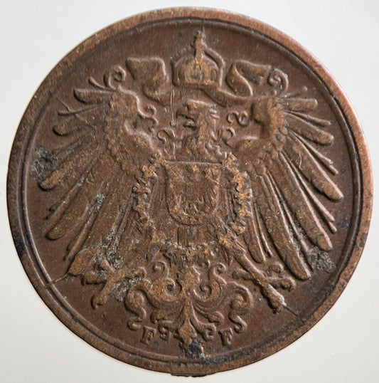 1913-F Germany 1 Pfennig Coin | Collectable Grade | a3082
