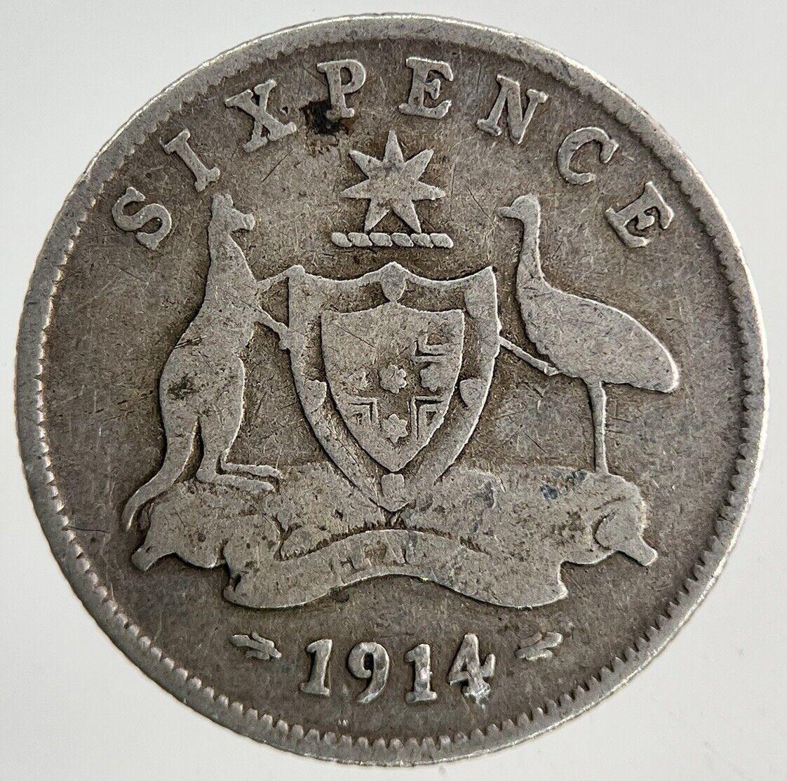1914 Australia Sixpence Silver Coin | Collectable Grade