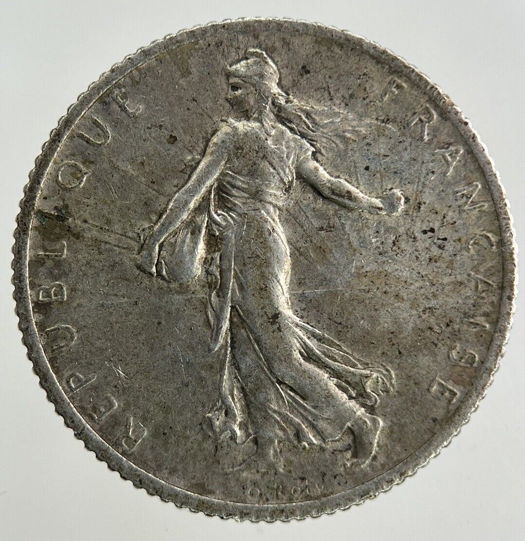 1914 France 1 Franc Silver Coin | Fine Collectable Grade