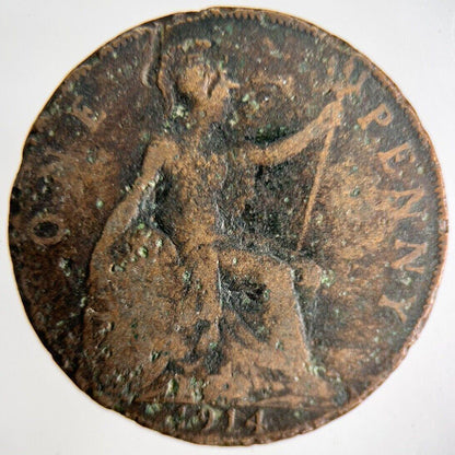 1914 George V One Penny Coin | Collectable Grade