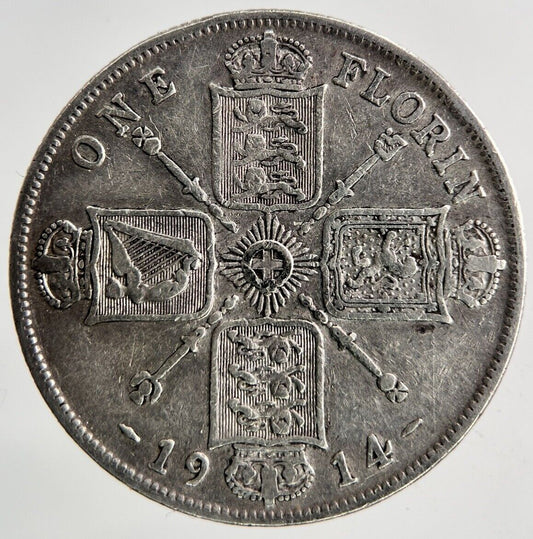 1914 George V Florin Silver Coin | Very High Grade
