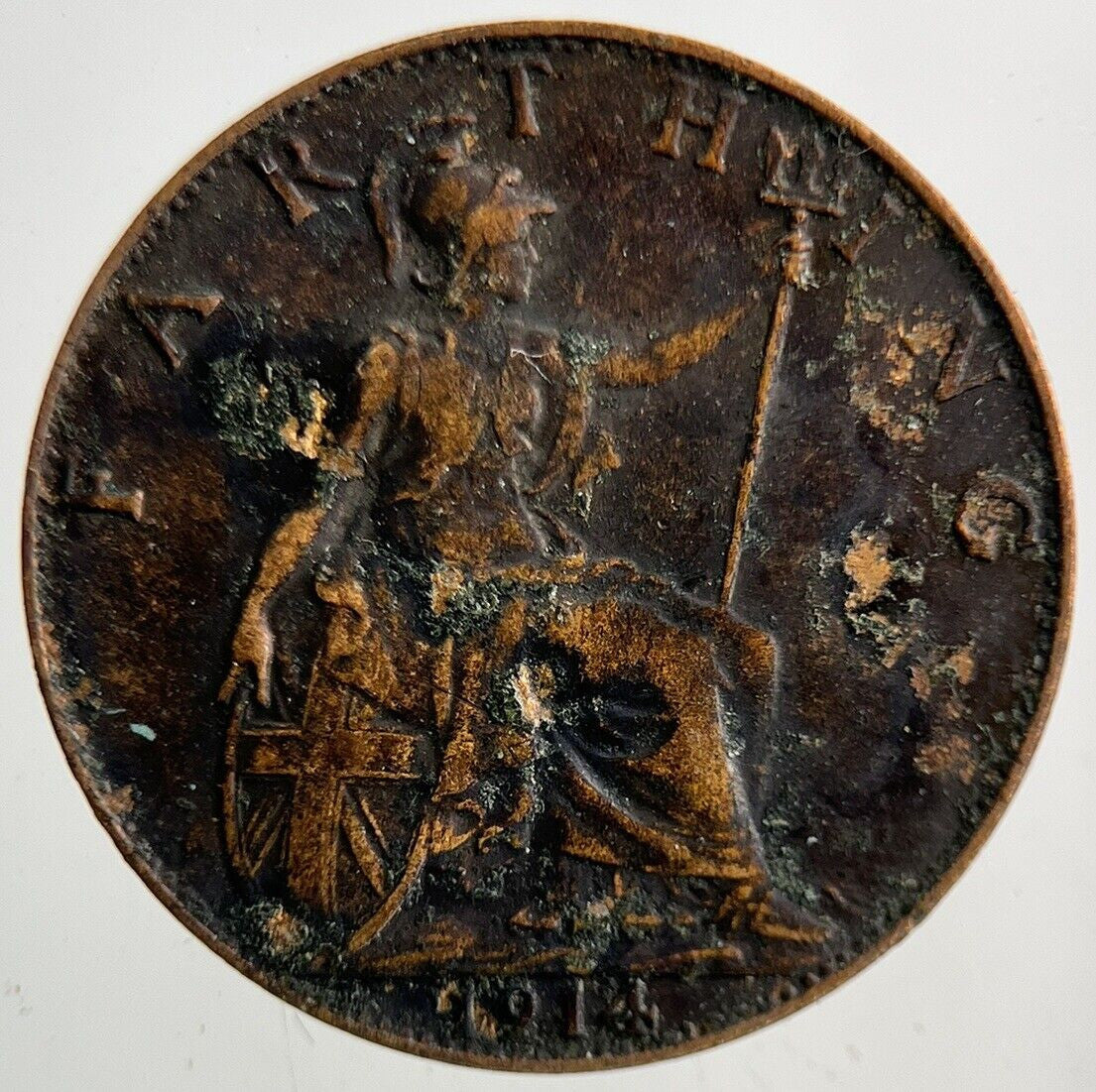 1914 George V Farthing Coin | Fine Collectable Grade