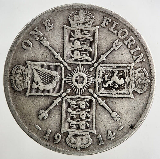 1914 George V Florin Silver Coin | Fine Collectable Grade