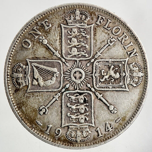 1914 George V Florin Silver Coin | Very High Grade