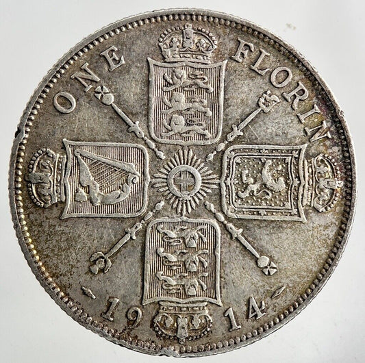 1914 George V Florin Silver Coin | Very High Grade